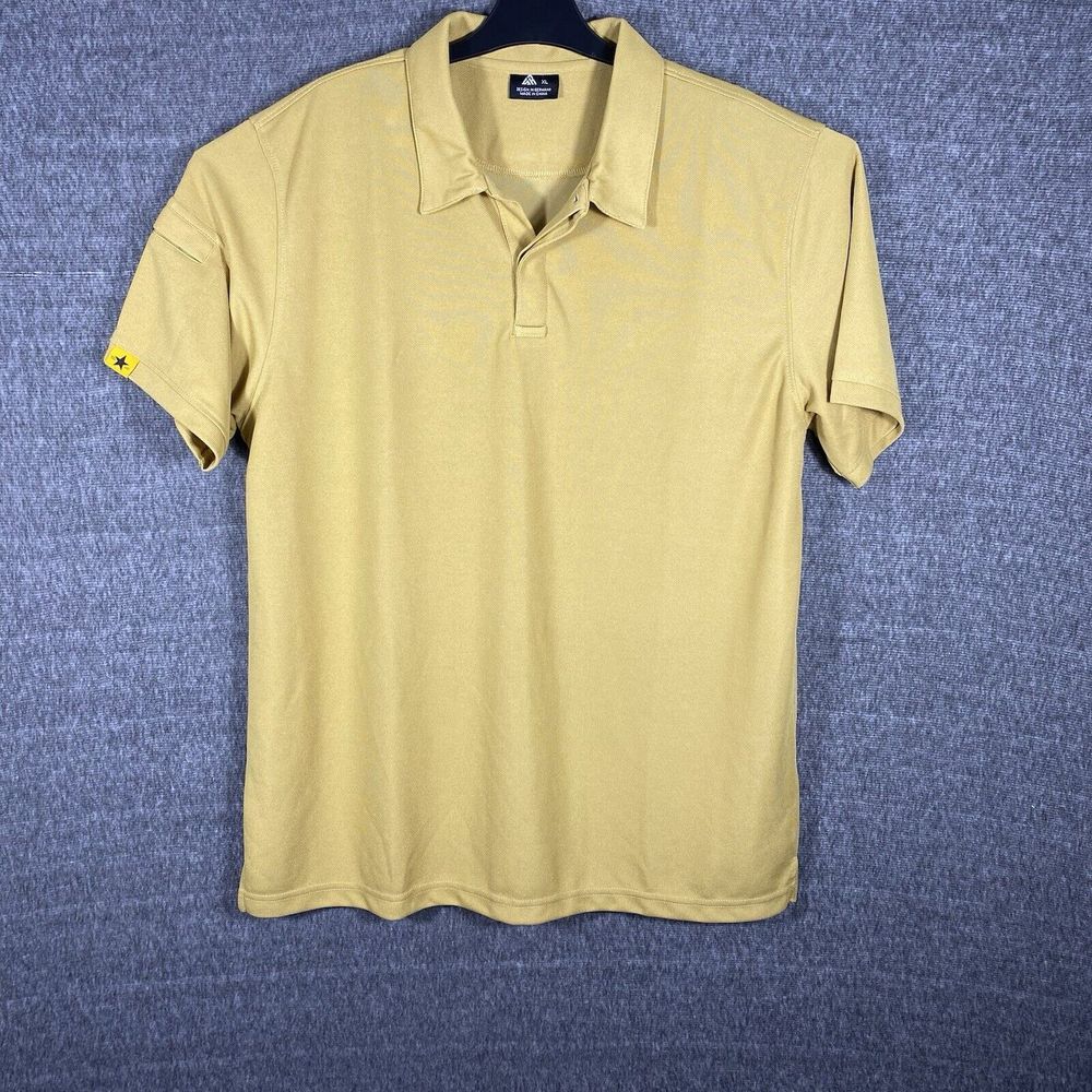 SR Speed Your Run Shirt Adult XL Gold German Polo Golf Short Sleeve Tactical